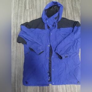 Vintage 90's L.L. Bean Nylon Mountain Coat With Hood Mens Size Large